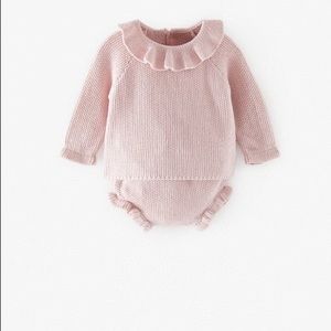 ZARA BABY MOSS STITCH KNIT SWEATER